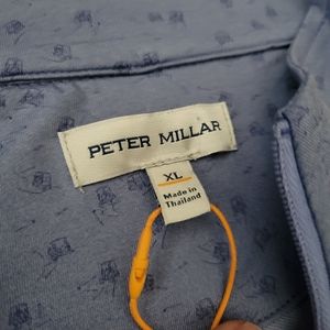 Peter Millar Perth Golf Cart Print Quarter-Zip Mens XL